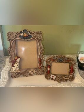 Vintage Vanmark Firefighter picture frames "Red Hats of Courage" collection